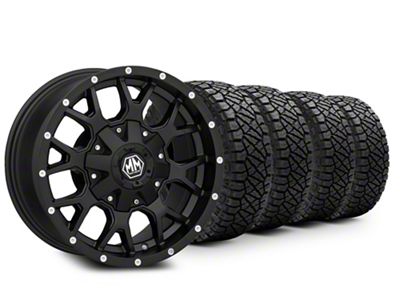 18x9 Mayhem Wheels Warrior & 33in NITTO All-Terrain Ridge Grappler A/T Tire Package (19-25 RAM 1500)