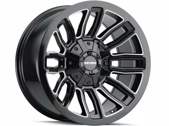 Mayhem Wheels Decoy Gloss Black Milled 6-Lug Wheel; 20x10; -26mm Offset (19-24 RAM 1500)