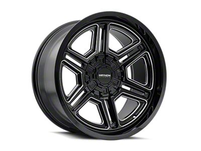 Mayhem Wheels Hermosa Gloss Black Milled 5-Lug Wheel; 20x12; -44mm Offset (02-08 RAM 1500, Excluding Mega Cab)