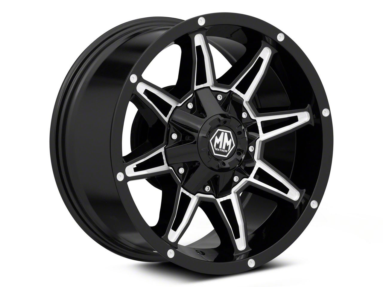 Mayhem Wheels RAM 1500 Rampage Black Milled 6-Lug Wheel