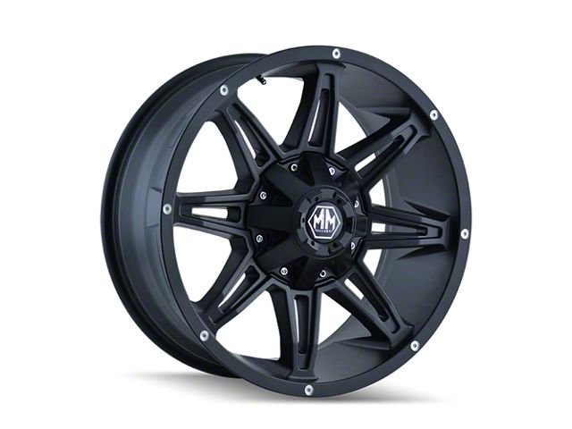 Mayhem Wheels Rampage Matte Black 6-Lug Wheel; 17x9; 18mm Offset (14-18 Sierra 1500)