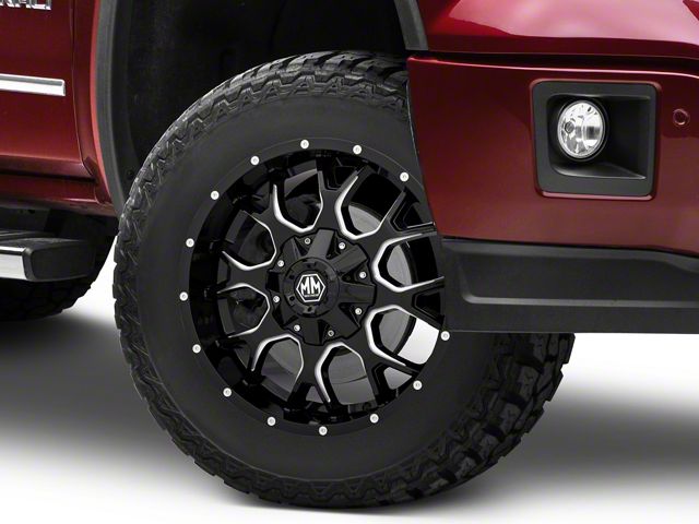Mayhem Wheels Warrior Black Milled 6-Lug Wheel; 18x9; 18mm Offset (14-18 Sierra 1500)