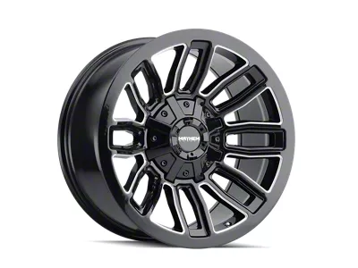 Mayhem Wheels Decoy Gloss Black Milled 8-Lug Wheel; 20x10; -19mm Offset (20-25 Silverado 3500 HD SRW)
