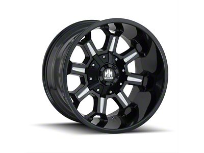 Mayhem Wheels Combat Gloss Black Milled 6-Lug Wheel; 18x9; -12mm Offset (21-24 Tahoe)