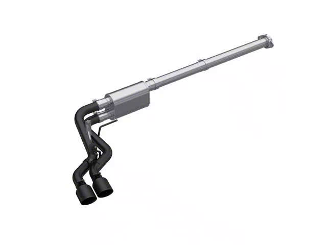 MBRP Armor BLK Dual Exhaust System; Middle Side Exit; Race Version (21-24 2.7L EcoBoost F-150)