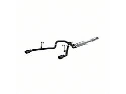 MBRP Armor BLK Dual Exhaust System; Rear Exit (21-26 2.7L EcoBoost F-150)