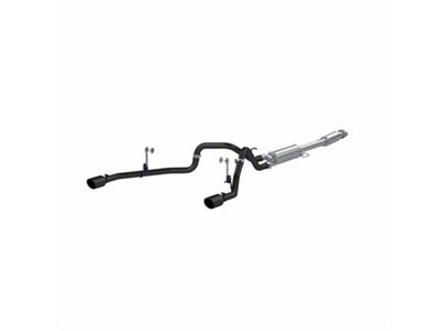 MBRP Armor BLK Dual Exhaust System; Rear Exit (21-25 2.7L EcoBoost F-150)