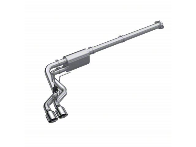 MBRP Armor Lite Dual Exhaust System with Polished Tips; Middle Side Exit; Race Version (21-24 2.7L EcoBoost F-150)