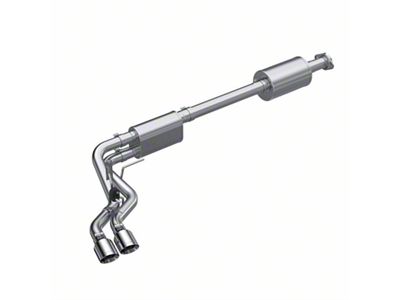 MBRP Armor Lite Dual Exhaust System with Polished Tips; Middle Side Exit; Street Version (21-24 2.7L EcoBoost F-150)