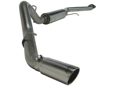 MBRP Armor Plus Single Exhaust System with Polished Tip; Side Exit (03-06 5.3L Silverado 1500)