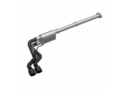 MBRP Armor BLK Dual Exhaust System; Middle Side Exit; Race Version (21-24 3.5L EcoBoost F-150, Excluding Raptor & Tremor)