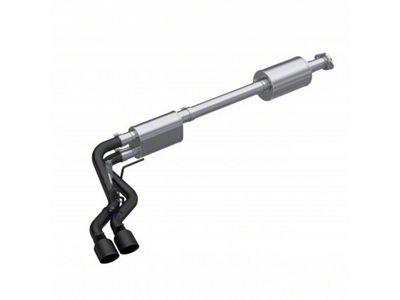 MBRP Armor BLK Dual Exhaust System; Middle Side Exit; Street Version (21-24 3.5L EcoBoost F-150, Excluding Raptor & Tremor)