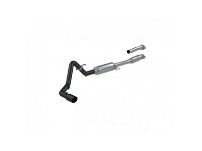 MBRP Armor BLK Single Exhaust System; Side Exit (21-24 3.5L EcoBoost F-150, Excluding Raptor & Tremor)