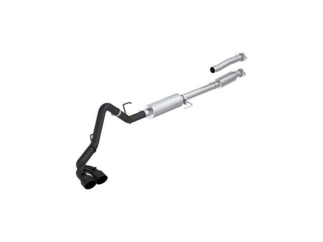 Dual Tip Single Stack MBRP F-150 Armor BLK Single Exhaust System with Dual Tips; Side Exit ...
