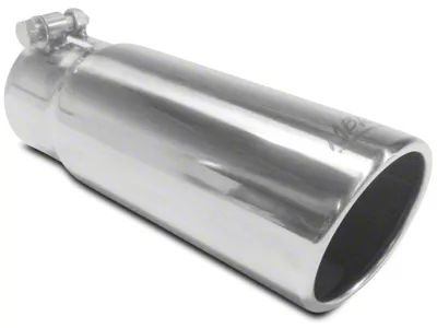 MBRP Angled Cut Rolled End Exhaust Tip; 3.50-Inch; Polished (Fits 3-Inch Tailpipe)