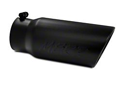 MBRP Angled Cut Rolled End Exhaust Tip; 5-Inch; Black (Fits 4-Inch Tailpipe)