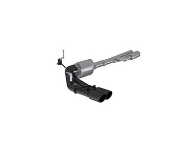 MBRP Armor BLK Dual Exhaust System; Middle Side Exit (19-25 5.3L Silverado 1500)
