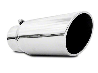 MBRP Angled Cut Rolled End Exhaust Tip; 5-Inch; Polished (Fits 4-Inch Tailpipe)