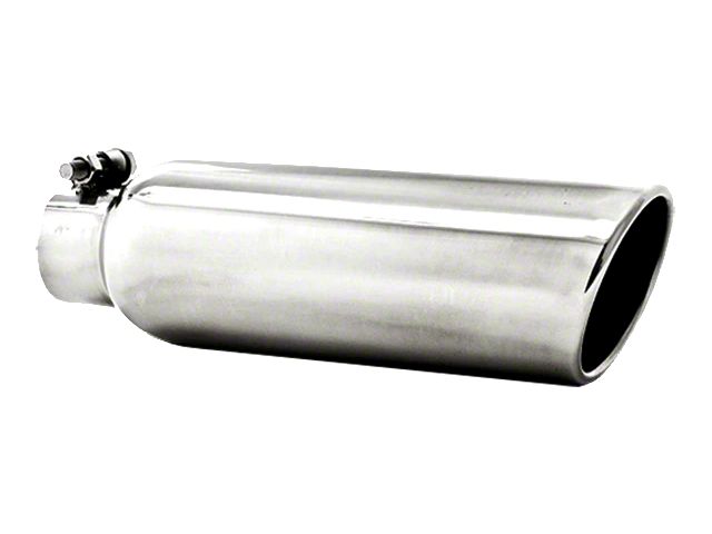MBRP Angled Cut Rolled End Exhaust Tip; 3.50-Inch; Polished (Fits 2.25-Inch Tailpipe)