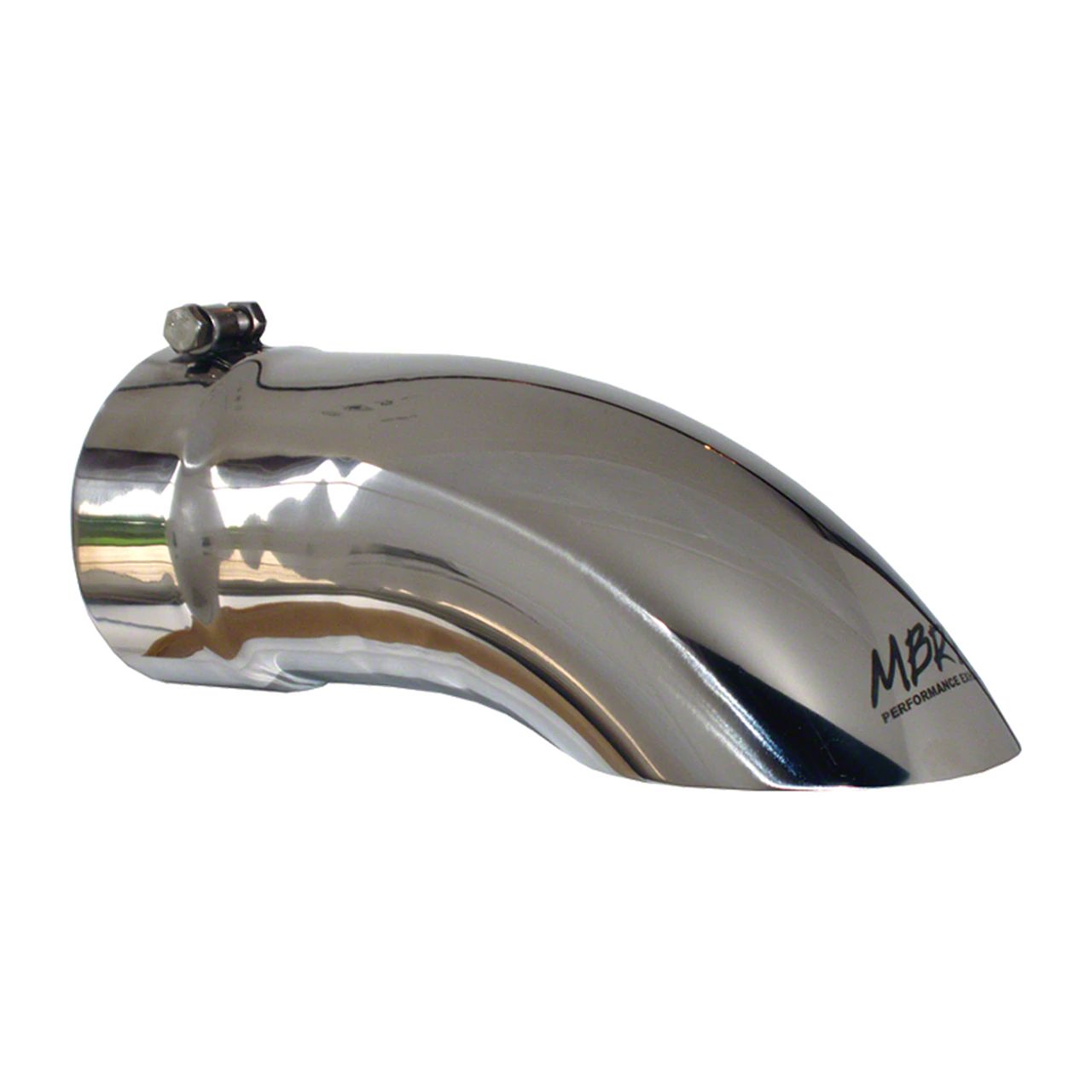 MBRP F150 5Inch Polished Turn Down Exhaust Tip; 5Inch Connection