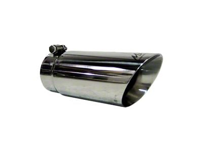 MBRP Angled Cut Dual Wall Exhaust Tip; 4-Inch; Polished (Fits 3.50-Inch Tailpipe)