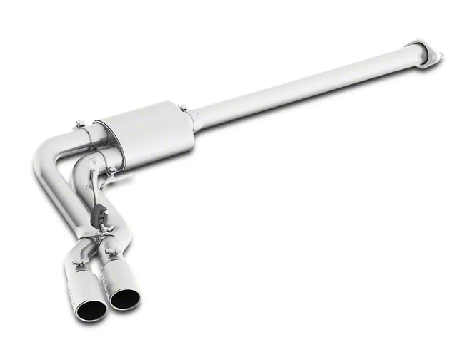 MBRP Armor Lite Dual Exhaust System with Polished Tips; Middle Side Exit (15-20 2.7L EcoBoost F-150)