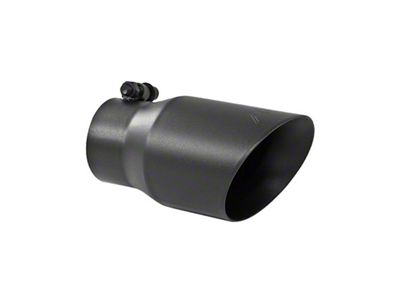 MBRP Angled Cut Dual Wall Exhaust Tip; 4-Inch; Black (Fits 3-Inch Tailpipe)