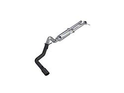 MBRP Armor BLK Single Exhaust System with Polished Tip; Side Exit; Street Profile (24-26 2.7L EcoBoost Ranger)