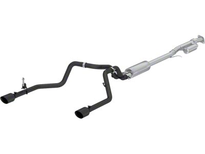 MBRP Armor BLK Dual Exhaust System; Rear Exit (19-25 2.7L Sierra 1500)