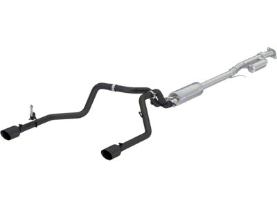 MBRP Armor BLK Dual Exhaust System; Rear Exit (19-24 2.7L Sierra 1500)