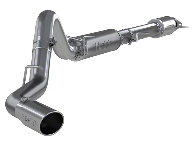 MBRP Armor Pro Single Exhaust System with Polished Tip; Side Exit (20-24 6.6L Gas Sierra 2500 HD)