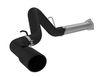 MBRP Armor BLK Filter-Back Single Exhaust System; Side Exit (07-10 6.6L Duramax Sierra 3500 HD)