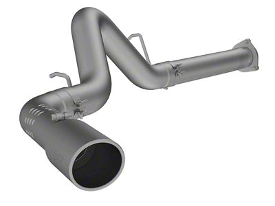 MBRP Armor Lite Filter-Back Single Exhaust System with Polished Tip; Side Exit (07-10 6.6L Duramax Sierra 3500 HD)