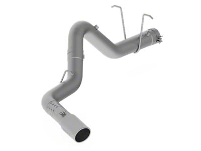 MBRP Armor Lite Filter-Back Single Exhaust System with Polished Tip; Side Exit (11-19 6.6L Duramax Sierra 3500 HD)