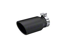 MBRP Angled Cut Rolled End Exhaust Tip; 4.50-Inch; Black (Fits 3.20-Inch Tailpipe)