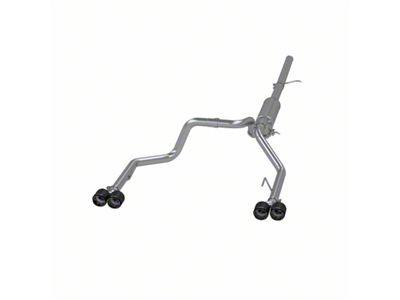 MBRP Armor Pro Dual Exhaust System with Carbon Fiber Tips; Rear Exit (19-25 5.3L Silverado 1500 w/ Factory Dual Exhaust)
