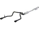 MBRP Armor BLK Dual Exhaust System; Rear Exit (19-26 2.7L Silverado 1500)