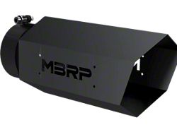 MBRP Angled Cut Hexagon Exhaust Tip; 6-Inch; Black (Fits 5-Inch Tailpipe)