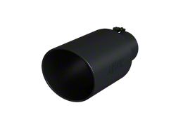 MBRP Angled Cut Rolled End Exhaust Tip; 8-Inch; Black (Fits 5-Inch Tailpipe)