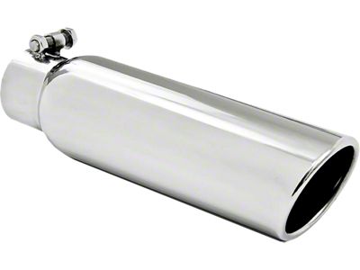 MBRP Angled Cut Rolled End Exhaust Tip; 3.50-Inch; Polished (Fits 2.50-Inch Tailpipe)