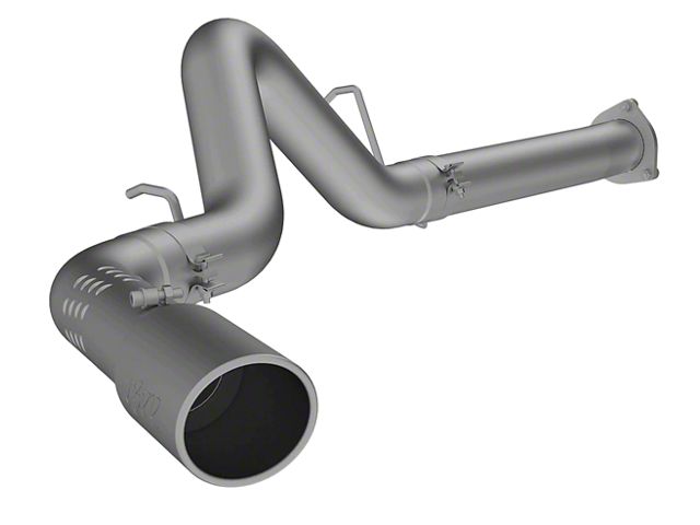 MBRP Armor Lite Filter-Back Single Exhaust System with Polished Tip; Side Exit (07-10 6.6L Duramax Silverado 3500 HD)