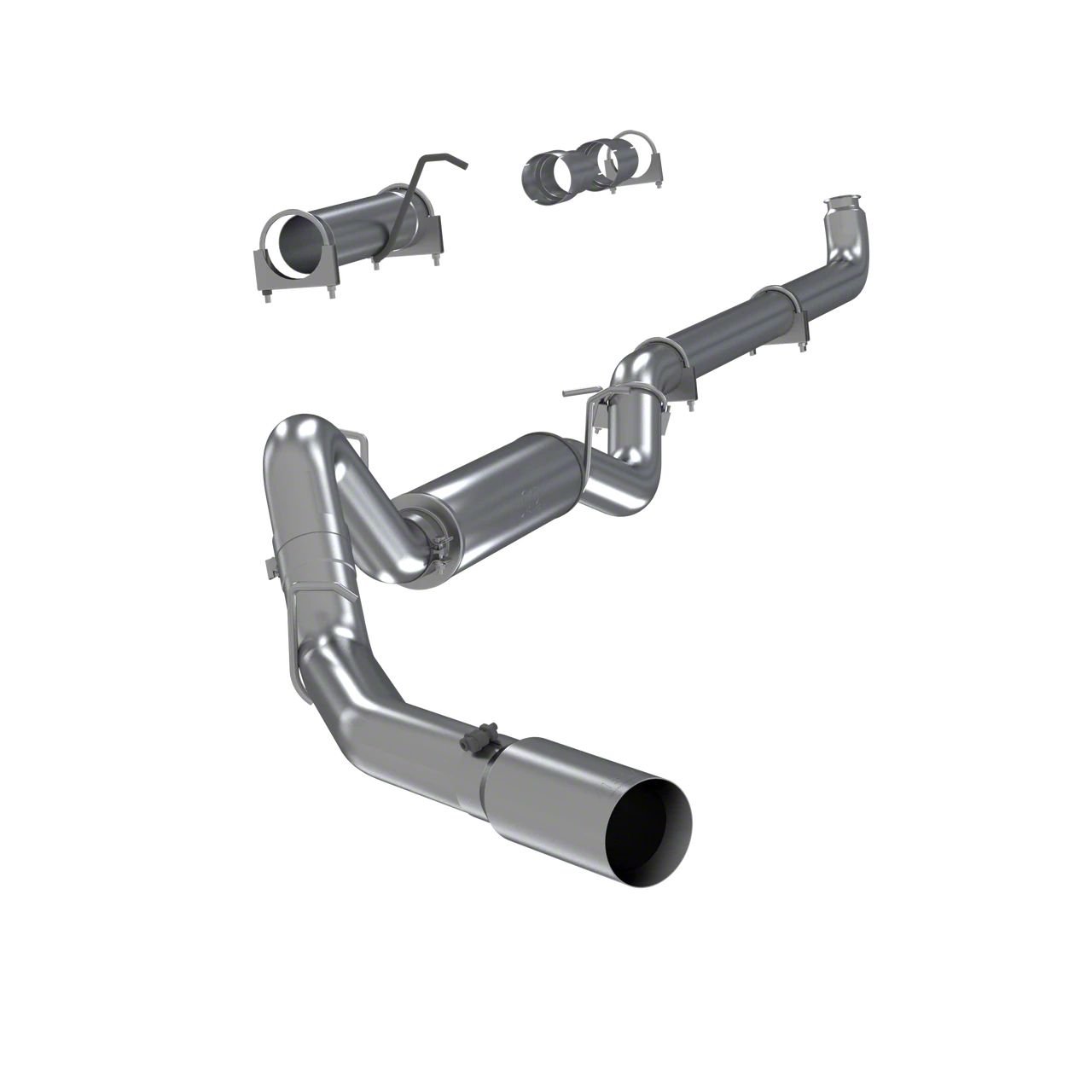 MBRP Silverado 3500 4Inch Pro Series Single Exhaust System; Side Exit