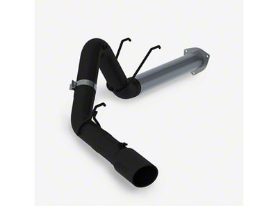 MBRP Armor BLK Filter-Back Single Exhaust System; Side Exit (17-22 6.7L Powerstroke F-250 Super Duty)