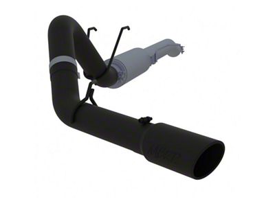 MBRP Armor BLK Single Exhaust System; Side Exit (17-22 6.2L F-250 Super Duty)