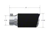 MBRP Angled Cut Dual Wall Round Exhaust Tip; 6-Inch; Carbon Fiber (Fits 4-Inch Tailpipe)