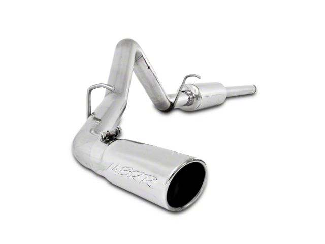 MBRP Armor Plus Single Exhaust System with Polished Tip; Side Exit (14-18 4.3L Silverado 1500)