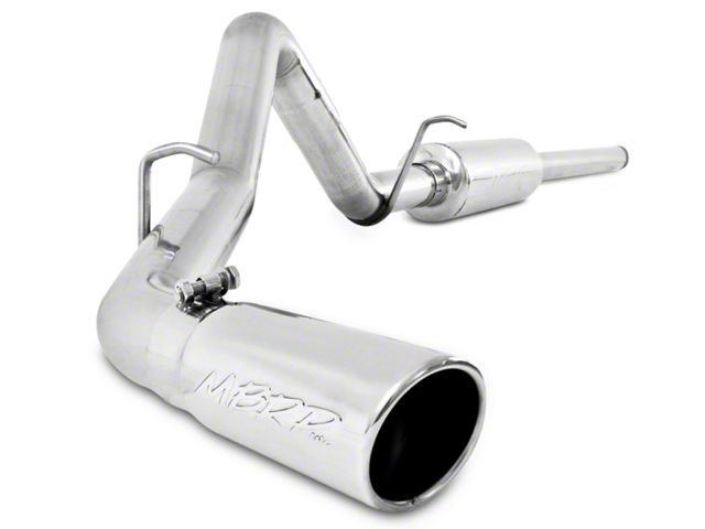 MBRP Armor Plus Single Exhaust System with Polished Tip; Side Exit (14-18 4.3L Sierra 1500)