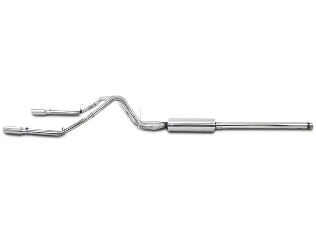 MBRP Armor Plus Dual Exhaust System with Polished Tips; Rear Exit (14-18 4.3L Sierra 1500)