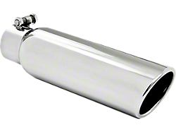 MBRP Angled Cut Rolled End Exhaust Tip; 3.50-Inch; Polished (Fits 2.50-Inch Tailpipe)