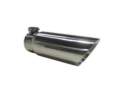 MBRP Angled Cut Dual Wall Exhaust Tip; 3.50-Inch; Polished (Fits 3-Inch Tailpipe)